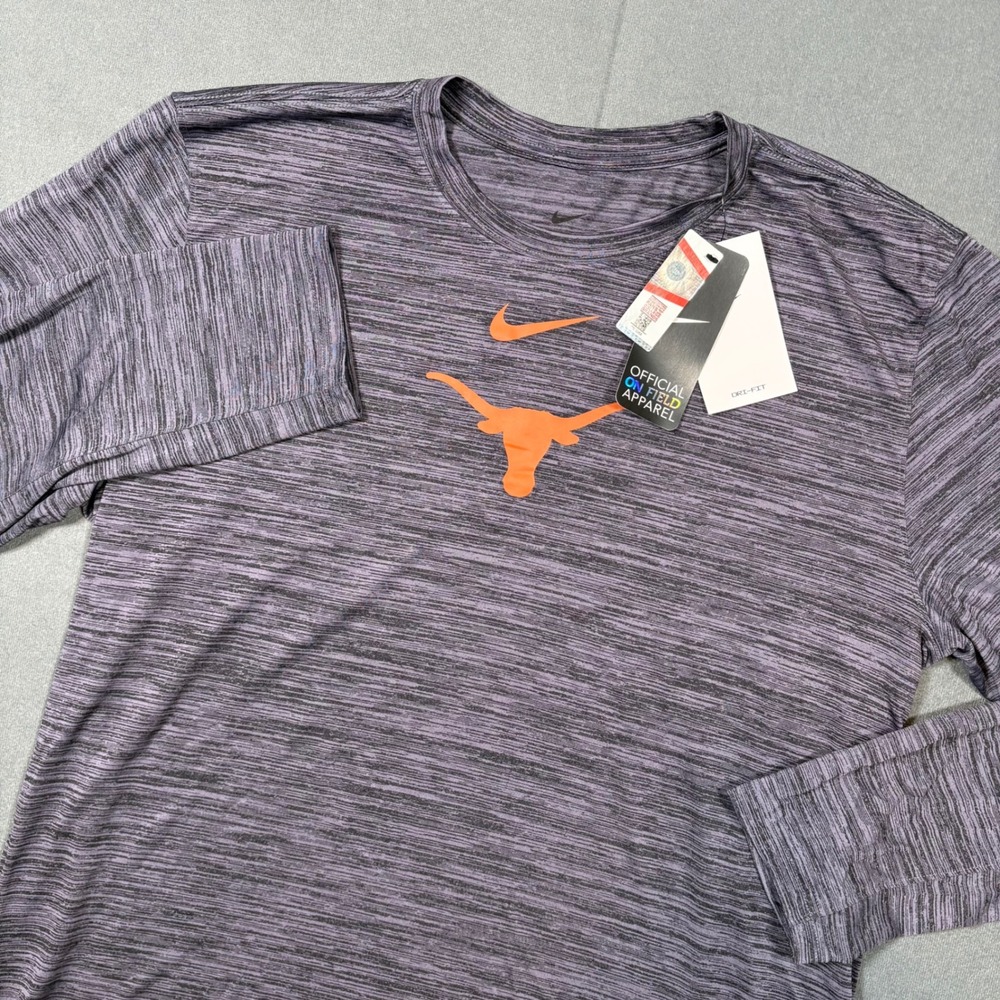 UT University of Texas Longhorns Nike On Field Apparel Long Sleeve Tee Large